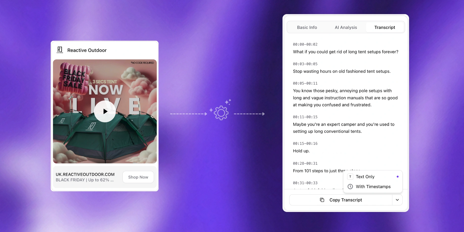 Transcription vidéo